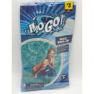 H2O Go Inflatable Whale Ride-On Pool Float For Kids Ages 3+ By Bestway